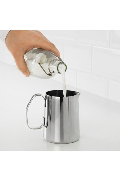 IKEA MÅTTLIG Milk-frothing jug, stainless steel, 0.5 l