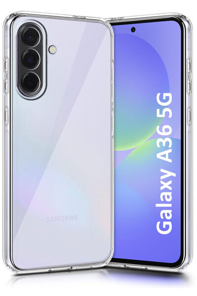CEPSTOK Samsung Galaxy A36 5G Kılıf Şeffaf Kamera Korumalı Esnek Yumuşak Silikon