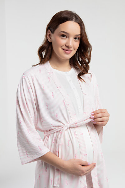 Arnetta Σετ πιτζάμες εγκυμοσύνης 3 τεμαχίων με πρωινό