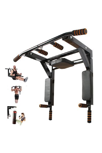 YALLA HomeGym قضيب سحب عالي التحمل، قضيب سحب متعدد الإمساك مثبت على الحائط، محطة رفع الذقن