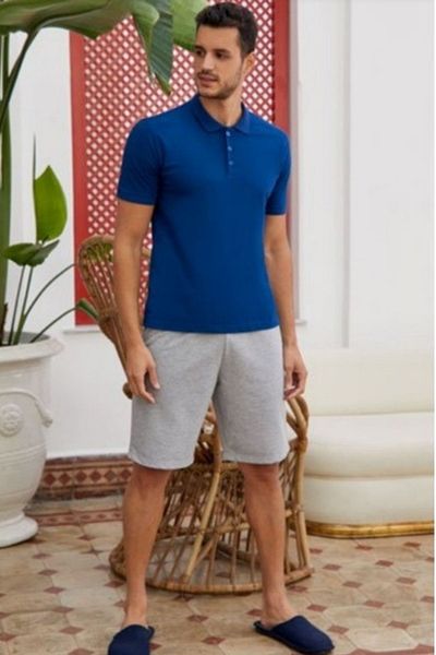 Eros Pijama Set de pijamale de bază pentru bărbați cu mânecă scurtă