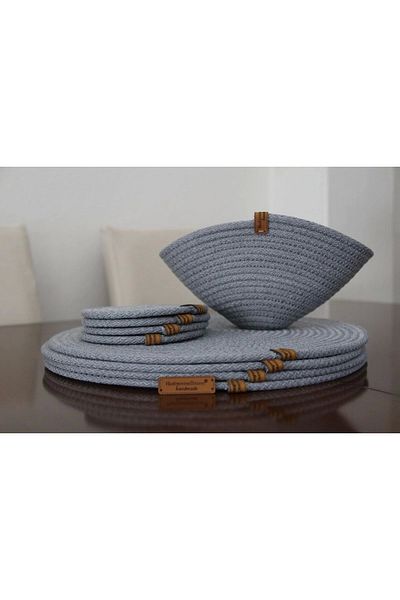 Hediyeninellitonu 9 Piece Placemat Set for 4 Persons, Charger Set, Plate Coaster, Coaster, Runner