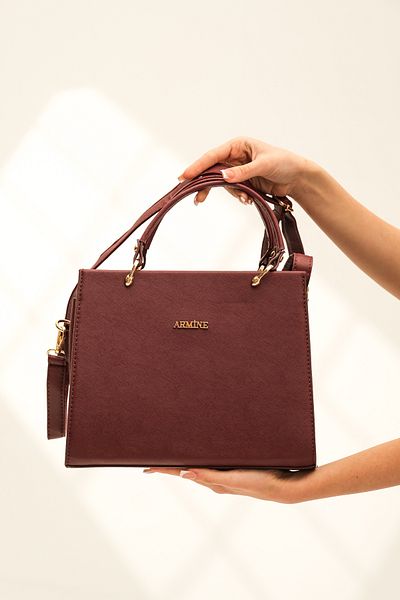 Armine Women's Burgundy 355 Shoulder and Hand Bag