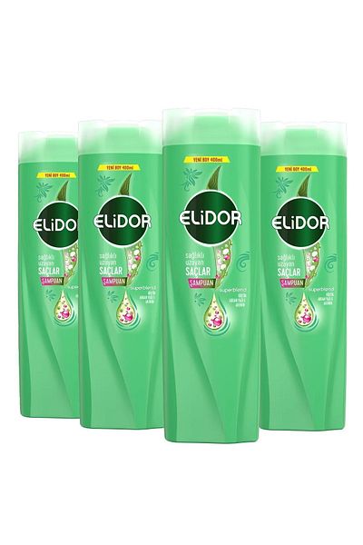 Elidor 400 ml Healthy Grow Shampoo - X 4 Pieces