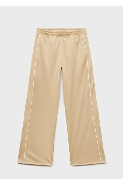 MANGO Woman Kontrast çizgili jogger pantolon