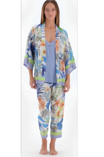 Eros Pijama Set de pijamale pentru femei cu flori proaspete
