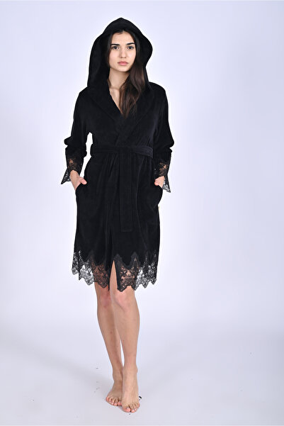 Nuşa الدانتيل قصيرة مقنعين نيكي المخملية الخيزران القطن خلع الملابس