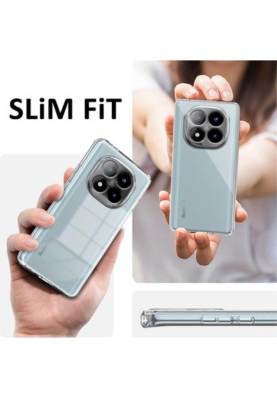 CEPSTOK Xiaomi Redmi Note 14 Pro Plus 5g Case Transparent Camera Protected Flexible Soft Silicone