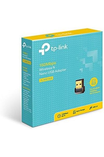 TP-LINK محول TL-WN725N لاسلكي N Nano USB بسرعة 150 ميجابت في الثانية للاتصال بشبكة Wi-Fi لأجهزة الكمبيوتر المكتبية والمحمولة