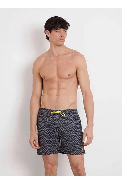 Guess Ανδρικό μαύρο μαγιό Swimtrunk Medium Aop F4gt06wg2a2-p9wn