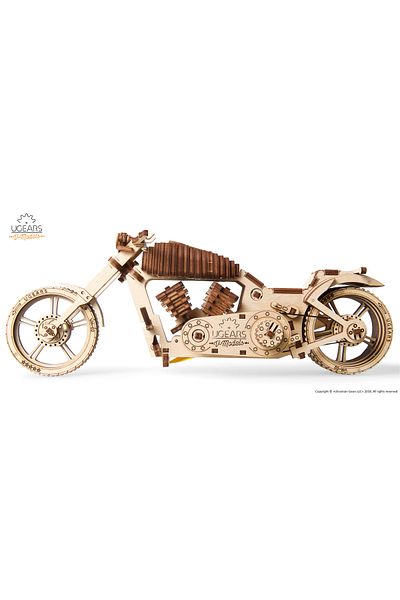 Ugears 3d Wooden Puzzle - Motorcycle Vm-02 Mechanica