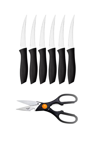 Kitchen Design Lab Siyah Renkli 6 Adet Lazer Kesim Tırtıklı Orta Boy Meyve Se...