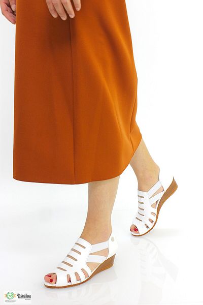 Mammamia Genuine Leather Women's Sandals - Wedge Heel, M25/YA-MANSİ