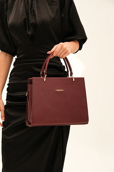 Armine Women's Burgundy 355 Shoulder and Hand Bag