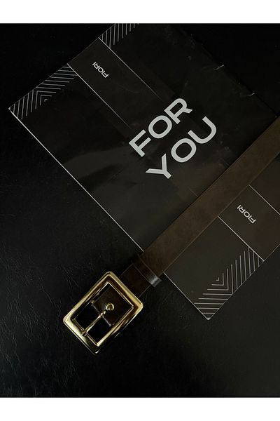 Fiori Γυναικεία ζώνη παντελονιού με τετράγωνη χρυσή πόρπη, ζώνη παλτό, ζώνη φορέματος, ζώνη πουκάμισου