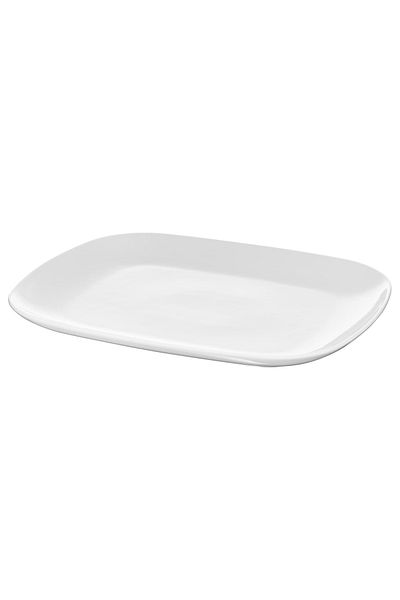 IKEA VÄRDERA Plate, white, 31 x 26 cm