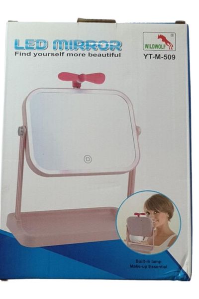 Generic Makeup mirror with table stand and mini fan