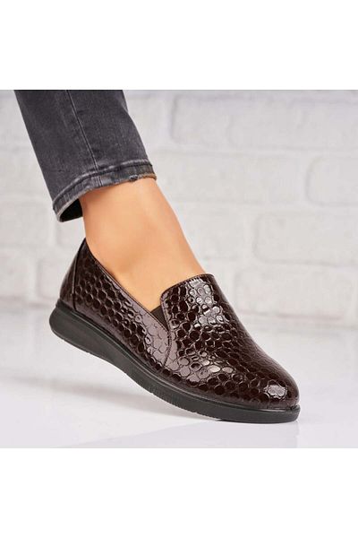 Joana Women's casual shoes Brown made of ecological leather Fabie