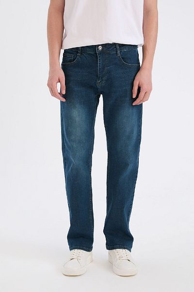 DeFacto Sergio Regular Fit Regular Fit Pantaloni de jeans cu picior tubular cu talie normală R9026AZ25SP