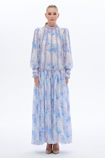 miha Hicran Önal ROCHIE CU DANTELĂ Liliac