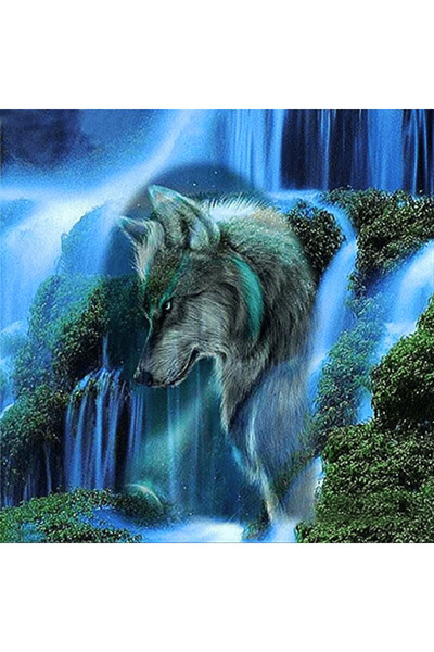 Hobi Tedarik Soyut Kurt Çerçeveli 50x65 Sayılarla Boyama Hobi Seti