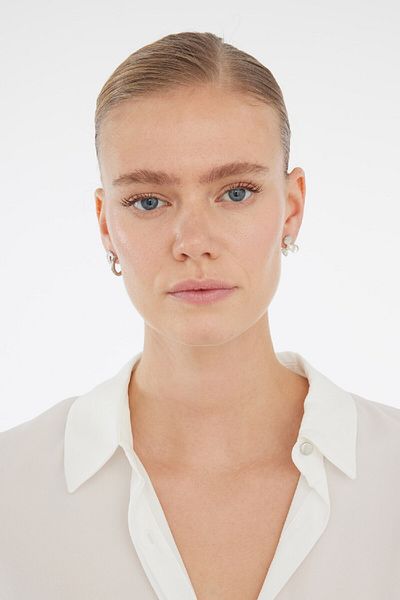 DeFacto Women's 3-Piece Silver Earrings E3067Axns