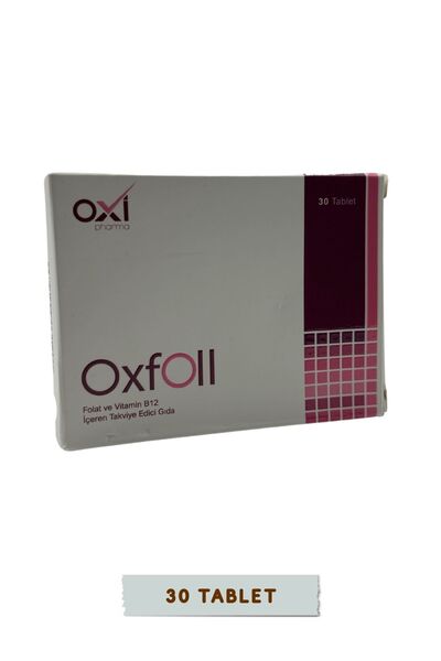 OXİ Oxfoll Folat 400 Mcg + Vitamin B12 + Vitamin B6 + Vitamin D3 Takviye Edic...