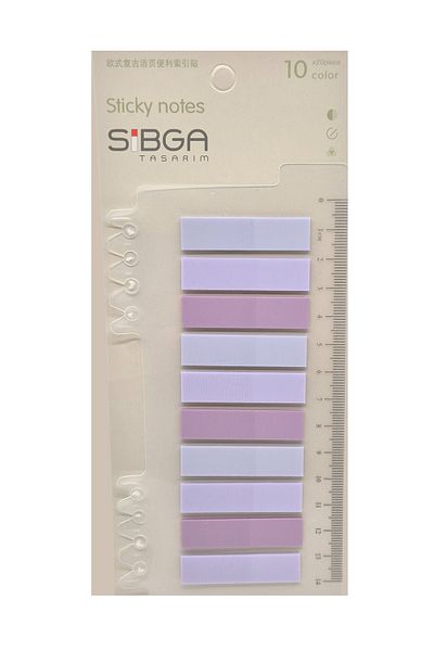 sibga tasarım Transparent Color 200 Leaf Bookmarks, Stickers and Note Paper