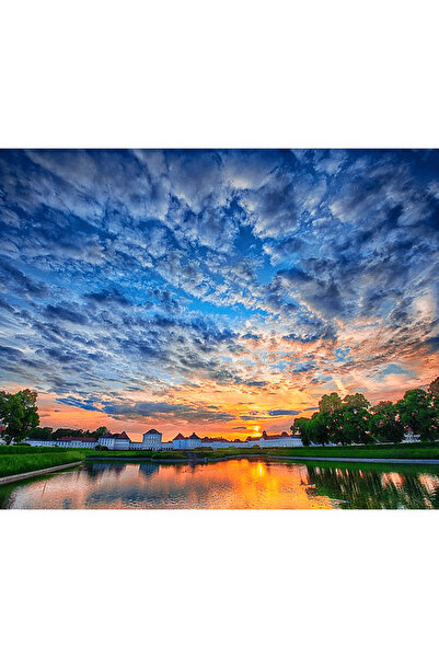 Genel Markalar Günbatımı ve Nehir Manzarası Çerçeveli 90x110 Sayılarla Boyama...