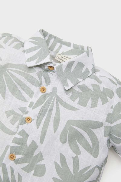 DeFacto Baby Boy Tropical Patterned Flared Poplin Long Sleeve Shirt B9257A525Sp