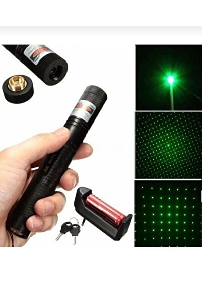 efmues Yeşil lazer uzun menzilli lazer işaretleme kalemi pointer şarjlı lazer
