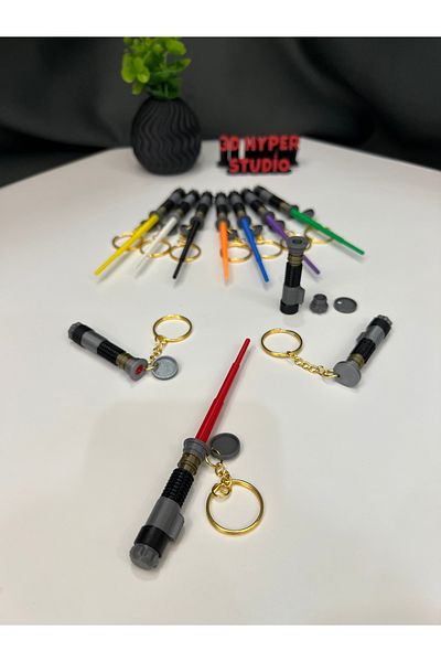 3DHyperStudio Lightsaber Keychain - Lightsaber Keychain / Resealable and Covered (1 Piece)