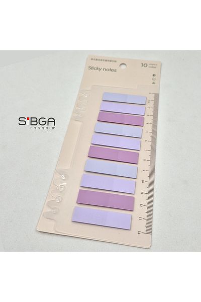 sibga tasarım Transparent Color 200 Leaf Bookmarks, Stickers and Note Paper