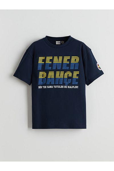 LC Waikiki Lcw Kids Crew Neck Fenerbhçe Printed Boys T-Shirt and Shorts