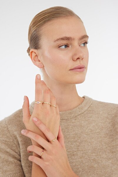 DeFacto Kadın 6lı Gold Yüzük E3051axns