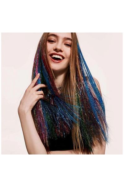 AKOLİFE Light Blue Glitter Knight Fountain / Shiny Hair