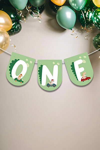 Niksy Design Στολίδι για πάρτι με θέμα One Racer Dinosaurs