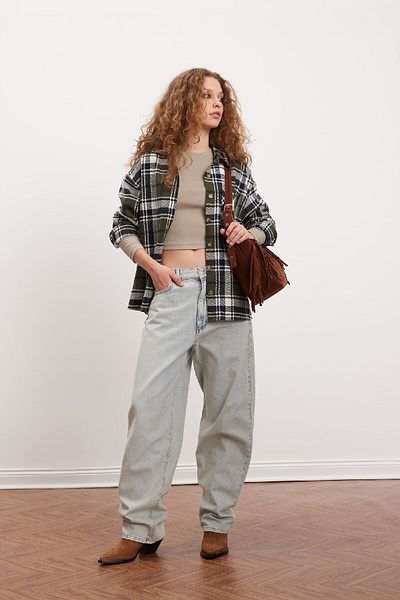 DeFacto Checkered Flannel Long Sleeve Lumberjack Shirt R3725Az24Wn