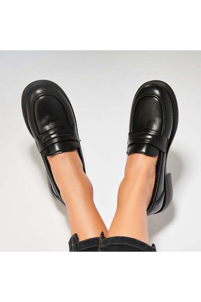 Joana Women's casual shoes in black Nitara ecological leather