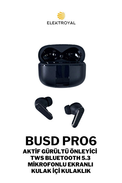 howear Buds Pro 6 Mikrofonlu TWS Kulak İçi Bluetooth Kulaklık Siyah