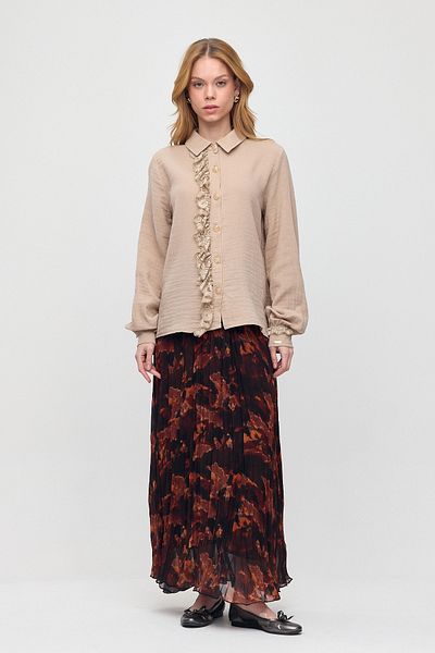 Niliwi 4040 Etk A-Cut Digital Chiffon Skirt