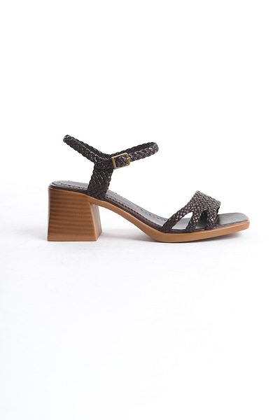 Elile Shoes Sandale tricotate cu toc din piele naturală mărimea 34-35-41-42