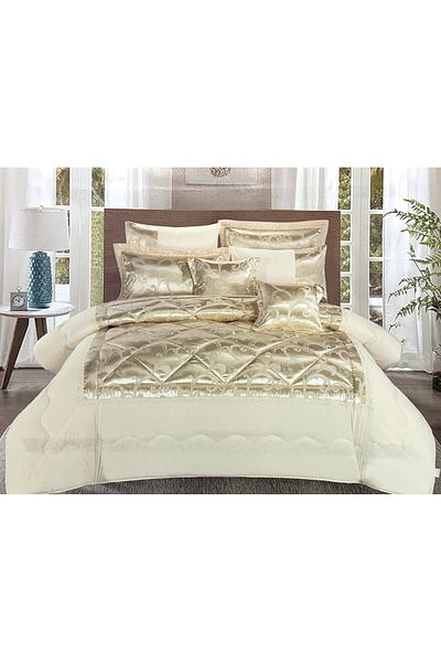 Generic Jacquard 8Pcs Comforter Set, King Size Wedding Set Size 240 X 260 Cm