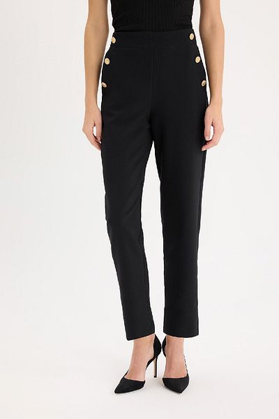 DeFacto High Waist Carrot Fit Carrot Pants - Pocket, Straight Leg B1238Ax25Sp