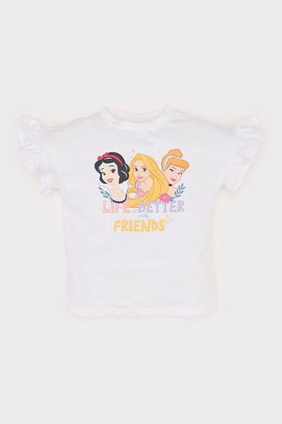 DeFacto Tricou cu gât și blană pentru fetiță prințesă Disney E4871A525SM