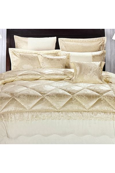 Generic Jacquard 8Pcs Comforter Set, King Size Wedding Set Size 240 X 260 Cm
