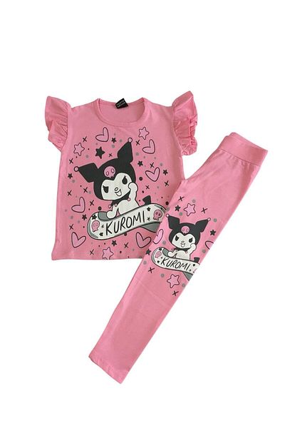 Arya Nisa Kids Girl's Kuromi Printed Leggings Bottom-Top Suit