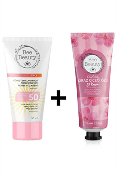 Bee Beauty Güneşten Koruyucu ve Ton Eşitleyici Pembe Yüz Kremi 50SPF 50 ml Do...