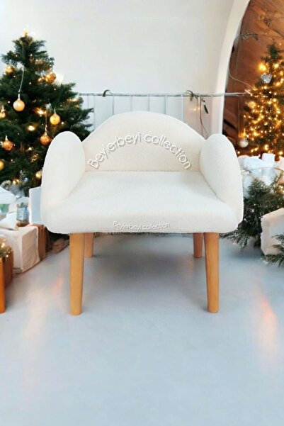 BEYLERBEYİ Çocuk Sandalyesi, Kırem Rengi, Çocuk Pufu , Sırtlı Puf , Dekoratif Puf, Çocuk Dinleme Koltuğu