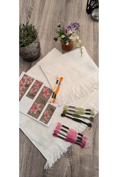 MODATU 2li havlu işleme kiti / beyaz